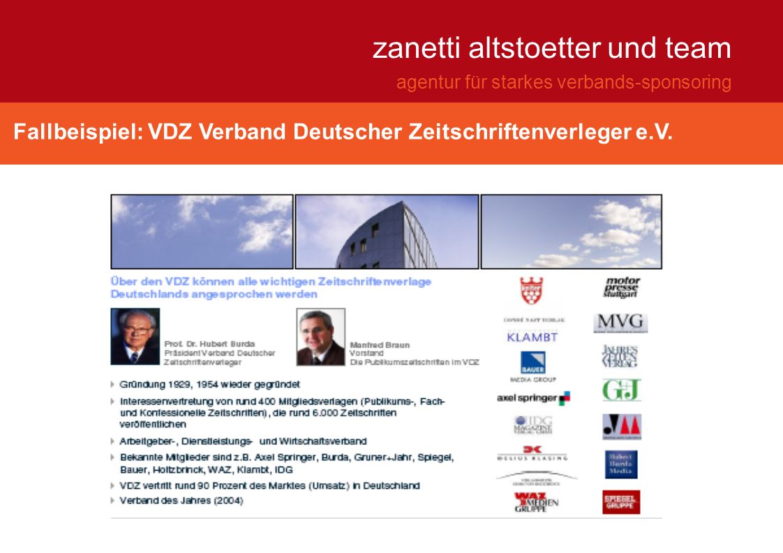 Fallbeispiel: VDZ Verband Deutscher Zeitschriftenverleger e.V.