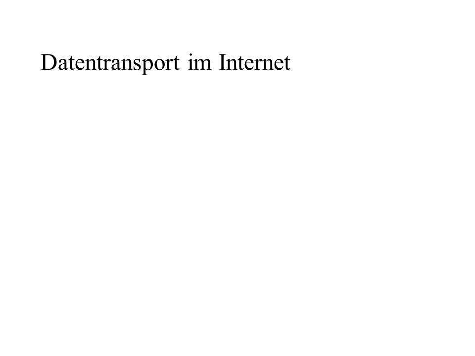 Datentransport im Internet