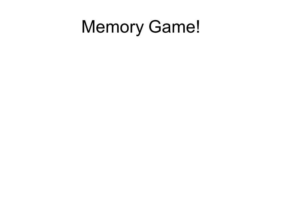 Memory Game!