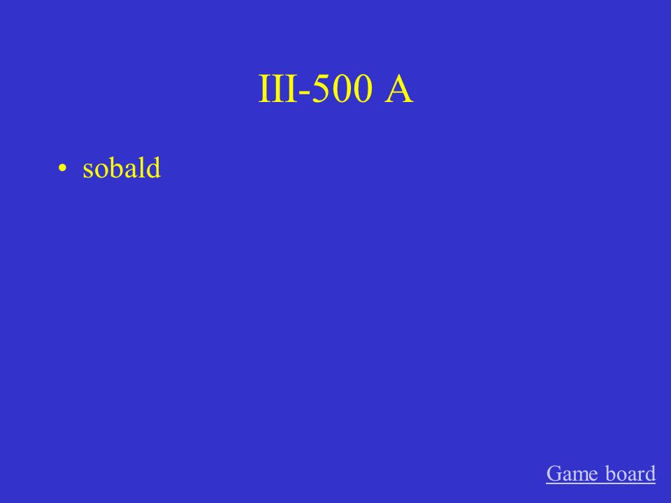 III-400 A damit Game board