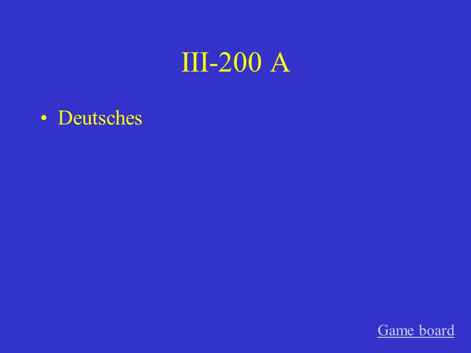 III-100 A alte Game board