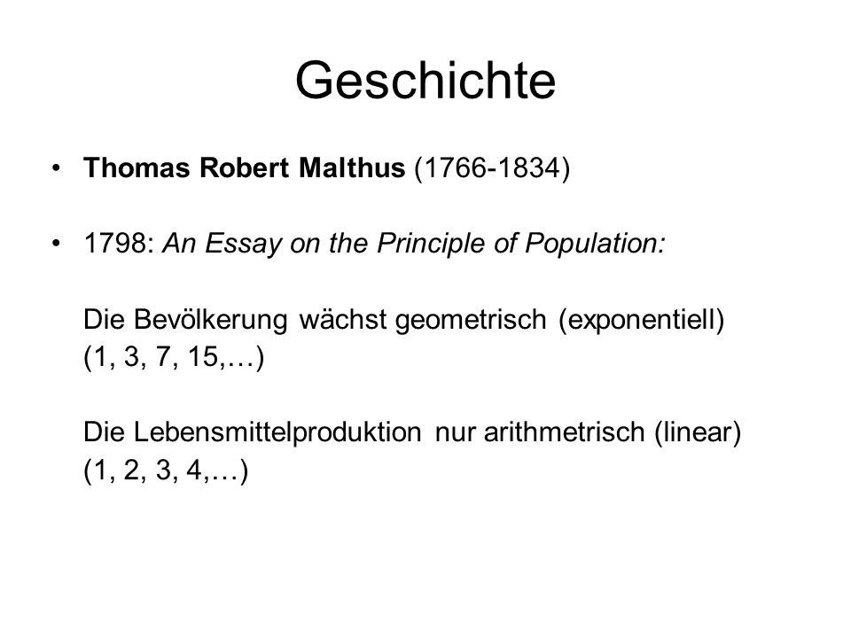 Malthusian Theory of Population - AAG