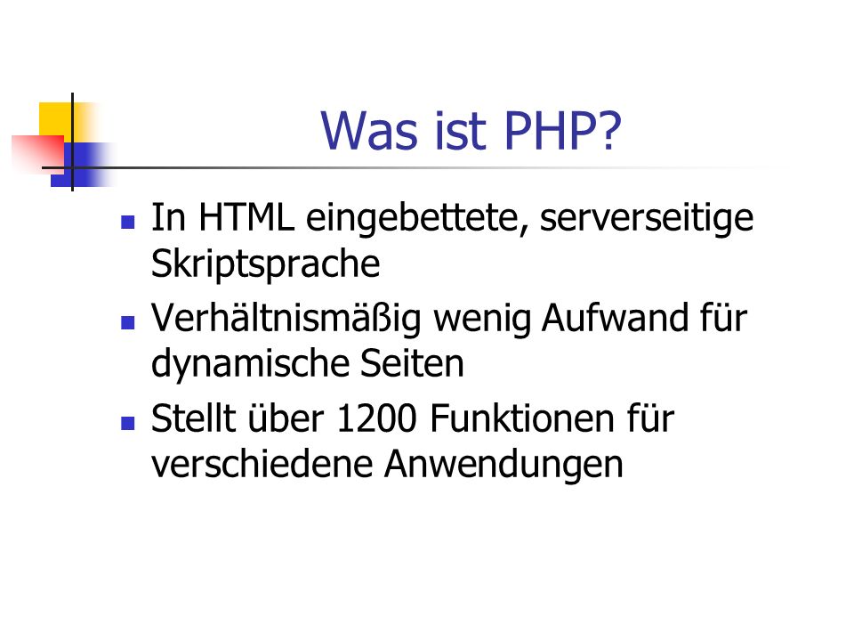 Was ist PHP.