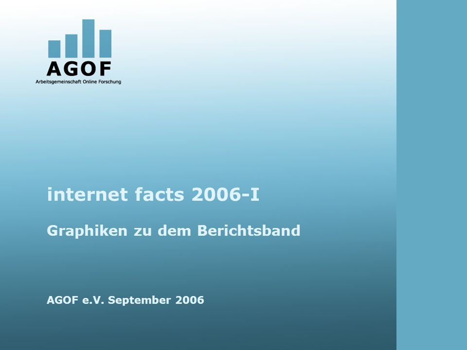 internet facts 2006-I Graphiken zu dem Berichtsband AGOF e.V. September 2006
