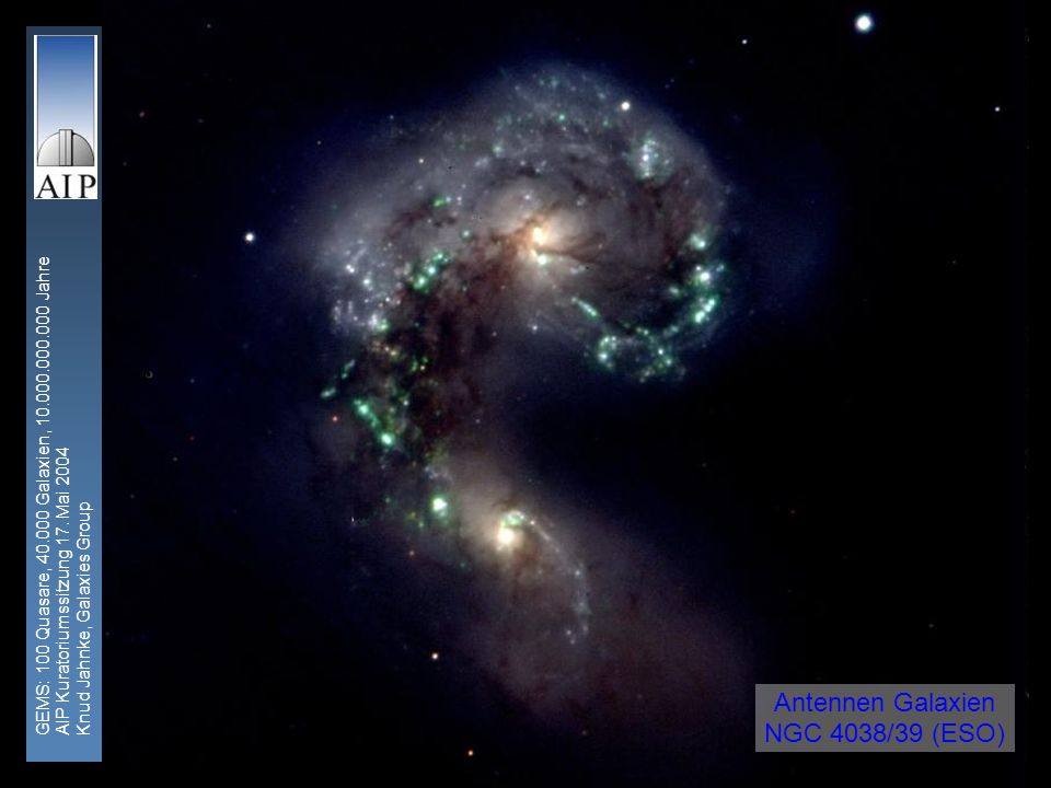GEMS: 100 Quasare, Galaxien, Jahre AIP Kuratoriumssitzung 17.