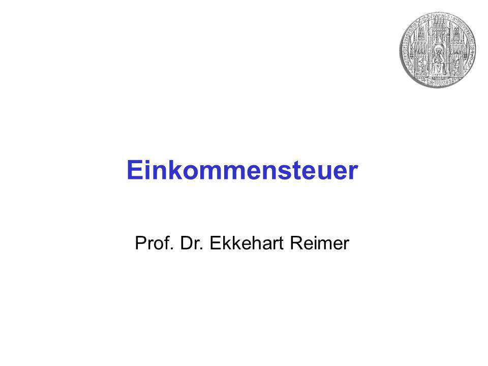 Einkommensteuer Prof. Dr. Ekkehart Reimer