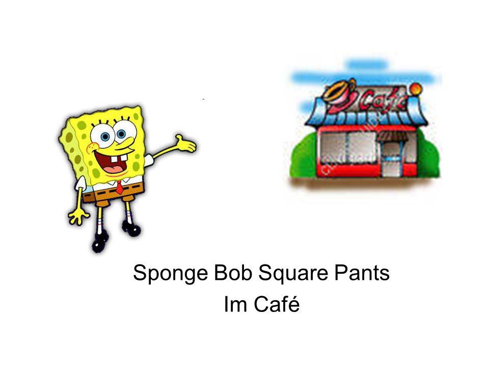 Sponge Bob Square Pants Im Café