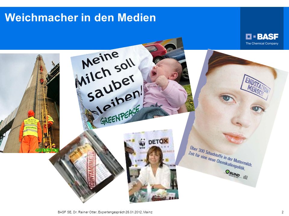 Weichmacher in den Medien BASF SE, Dr. Rainer Otter, Expertengespräch 25.01. ...