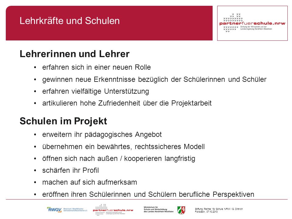 Stiftung Partner für Schule NRW / G.