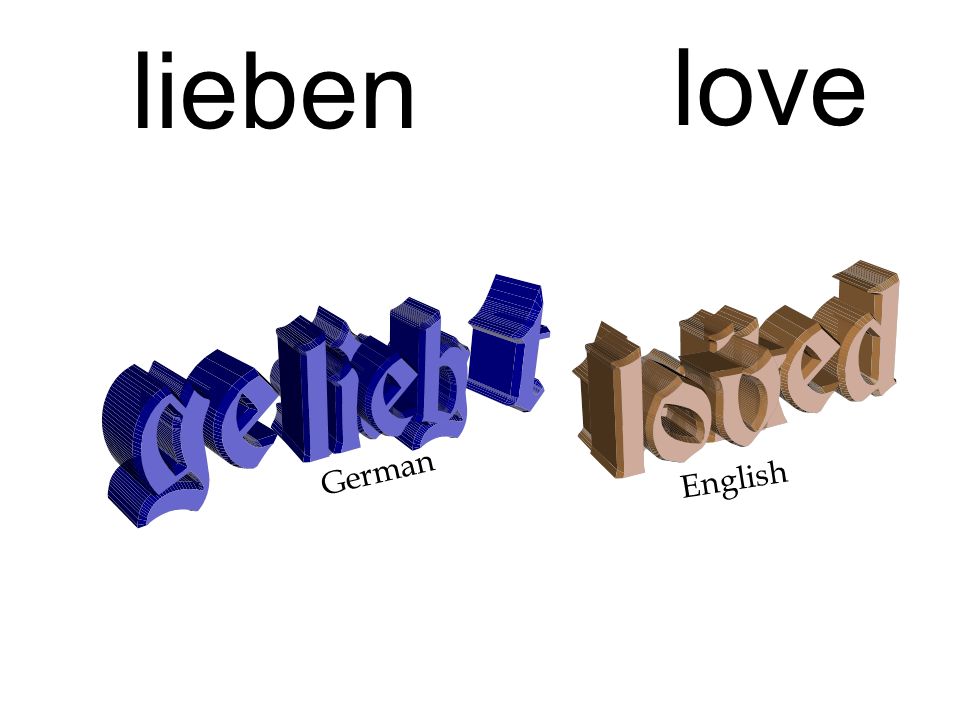 German English talk sagen love lieben