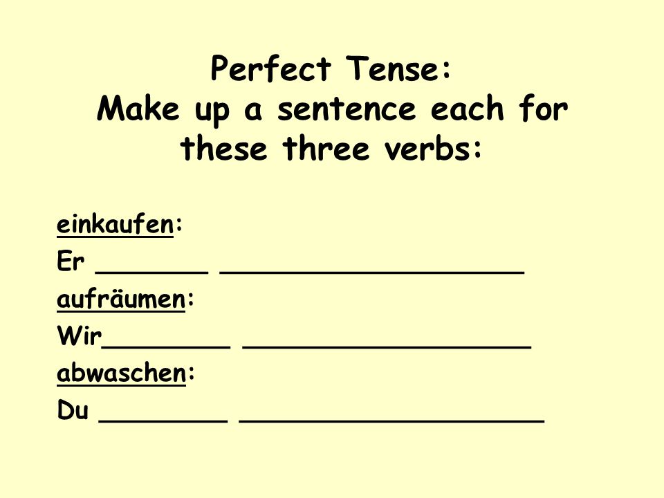 Put these separable verbs into a present tense form.