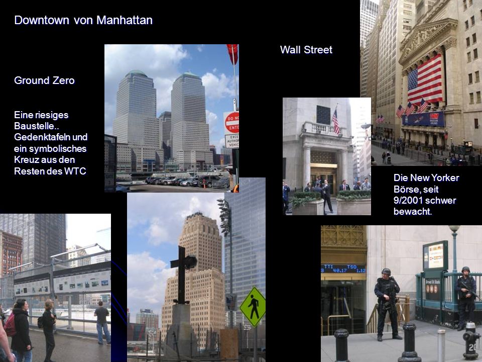 Downtown von Manhattan Ground Zero Eine riesiges Baustelle..