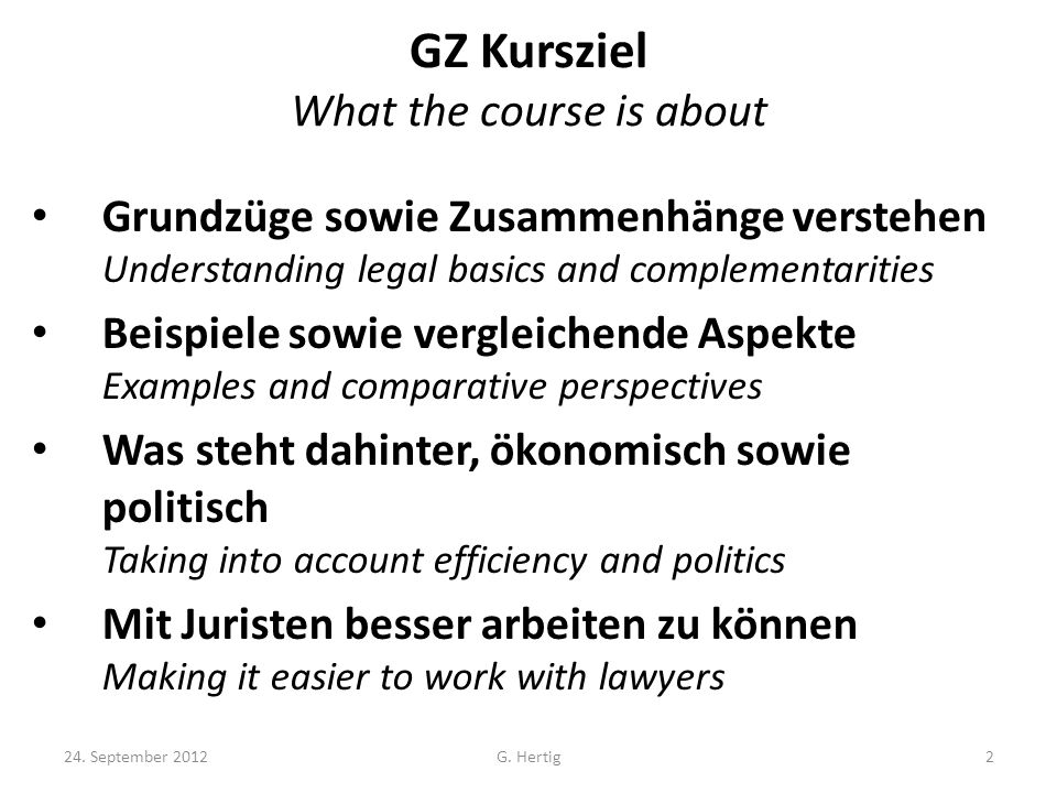 Vertragsentstehung Formation of contracts Grundzüge des Rechts für