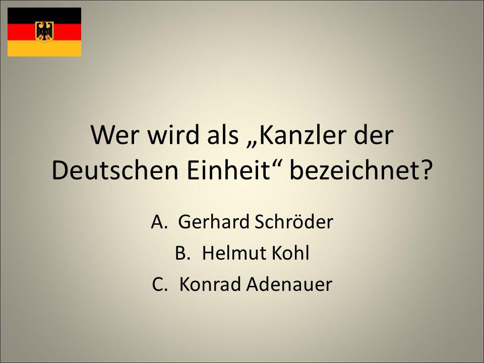 Wer wird als Kanzler der Deutschen Einheit bezeichnet.