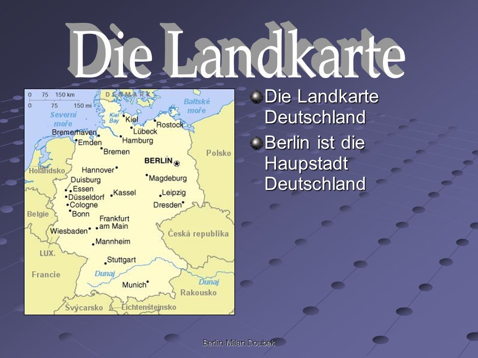 Die Landkarte Deutschland Berlin ist die Haupstadt Deutschland