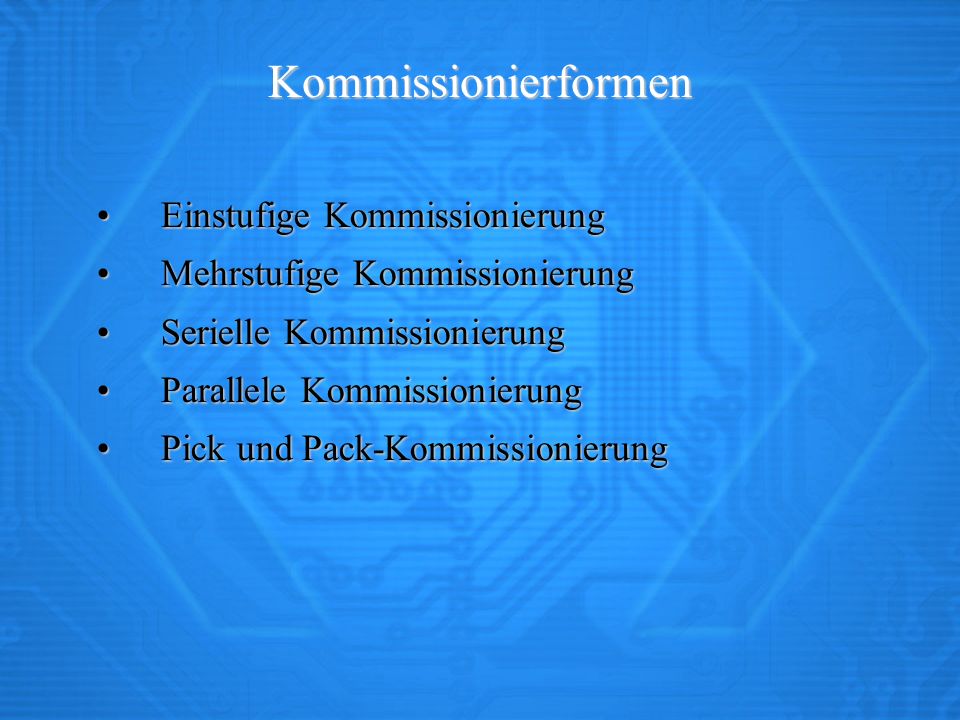 FÖRSTER KRAUSE Mehrstufige Kommissionierung bei