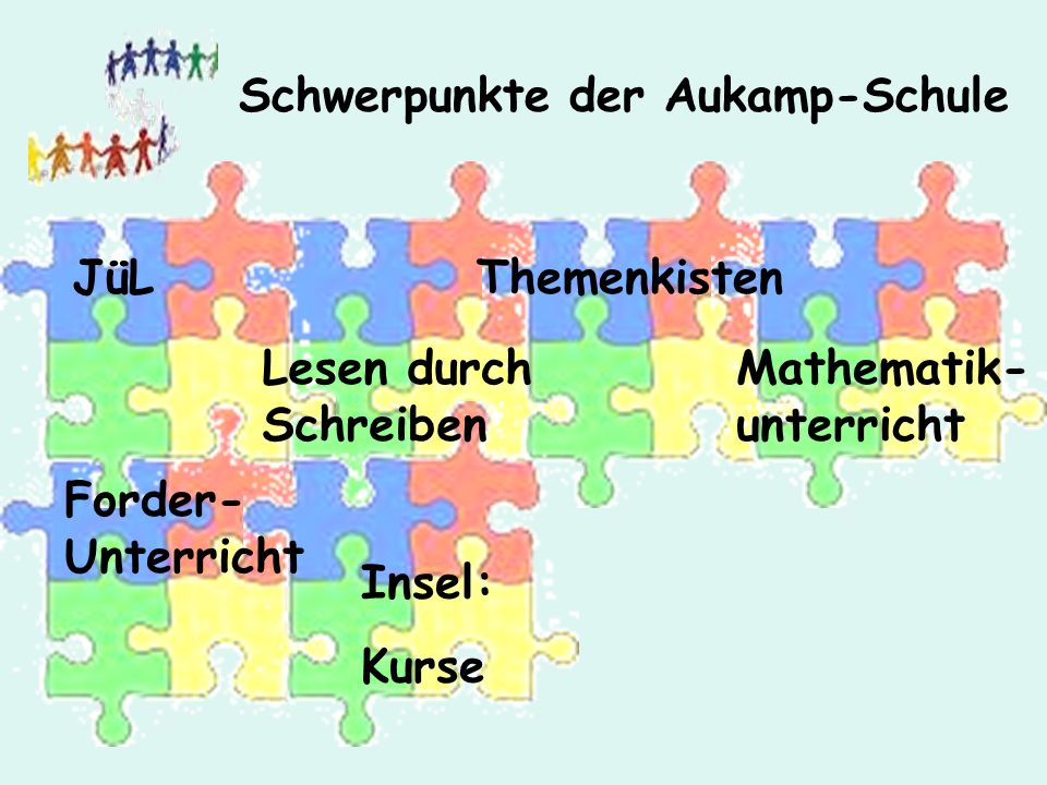 Mathematik- unterricht ThemenkistenJüL Lesen durch Schreiben Forder- Unterricht Insel: Kurse Schwerpunkte der Aukamp-Schule