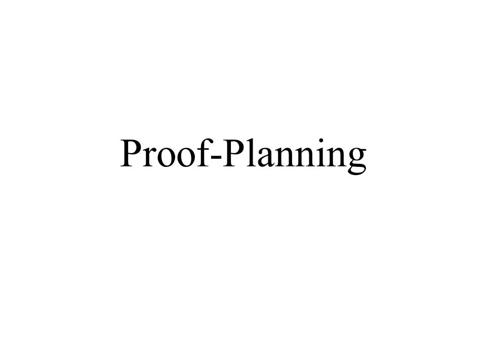 Proof-Planning