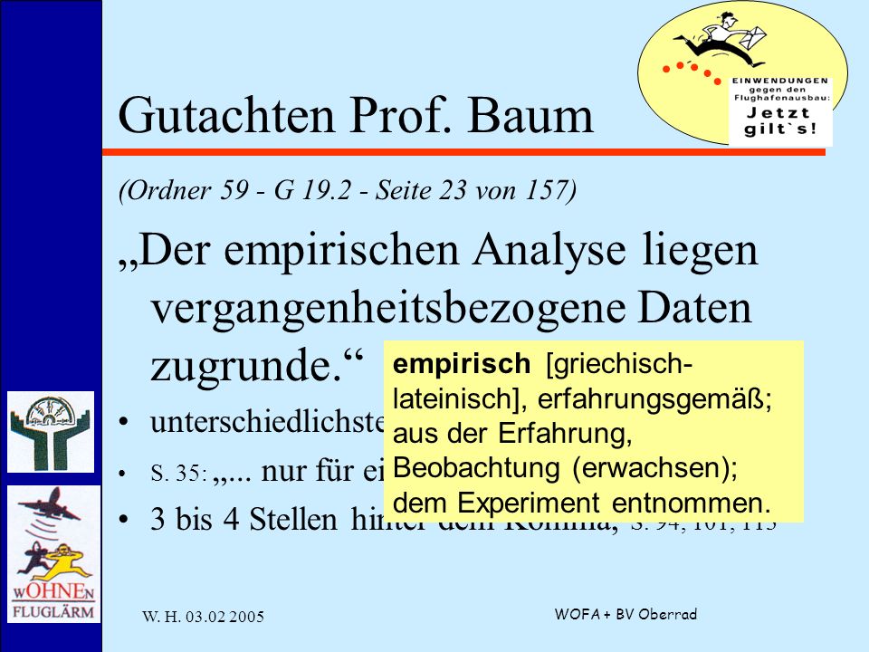 W. H WOFA + BV Oberrad Gutachten Prof.