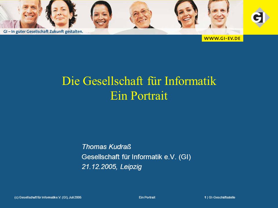 Ein Portrait1 | GI-Geschäftsstelle(c) Gesellschaft für Informatike.V.
