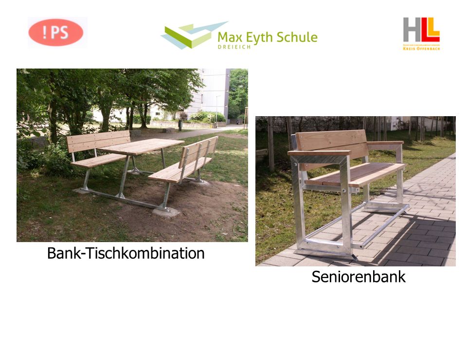 Bank-Tischkombination Seniorenbank