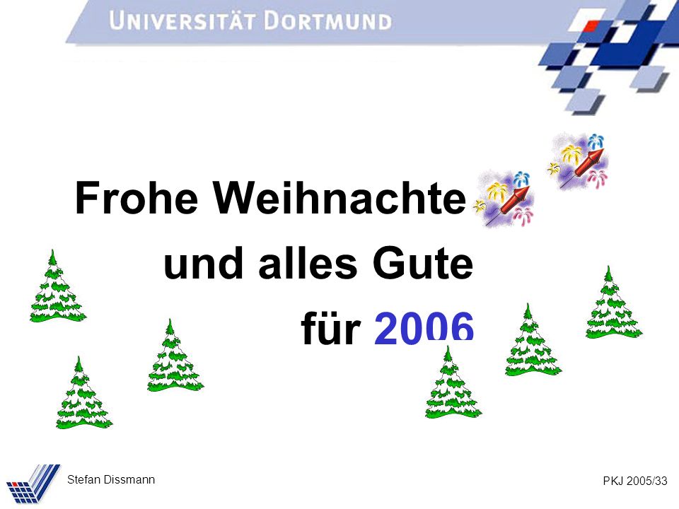 PKJ 2005/33 Stefan Dissmann Frohe Weihnachten und alles Gute für 2006