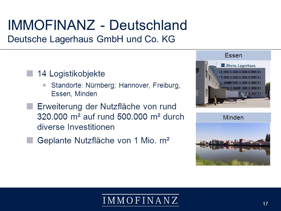 17 IMMOFINANZ - Deutschland Deutsche Lagerhaus GmbH und Co.
