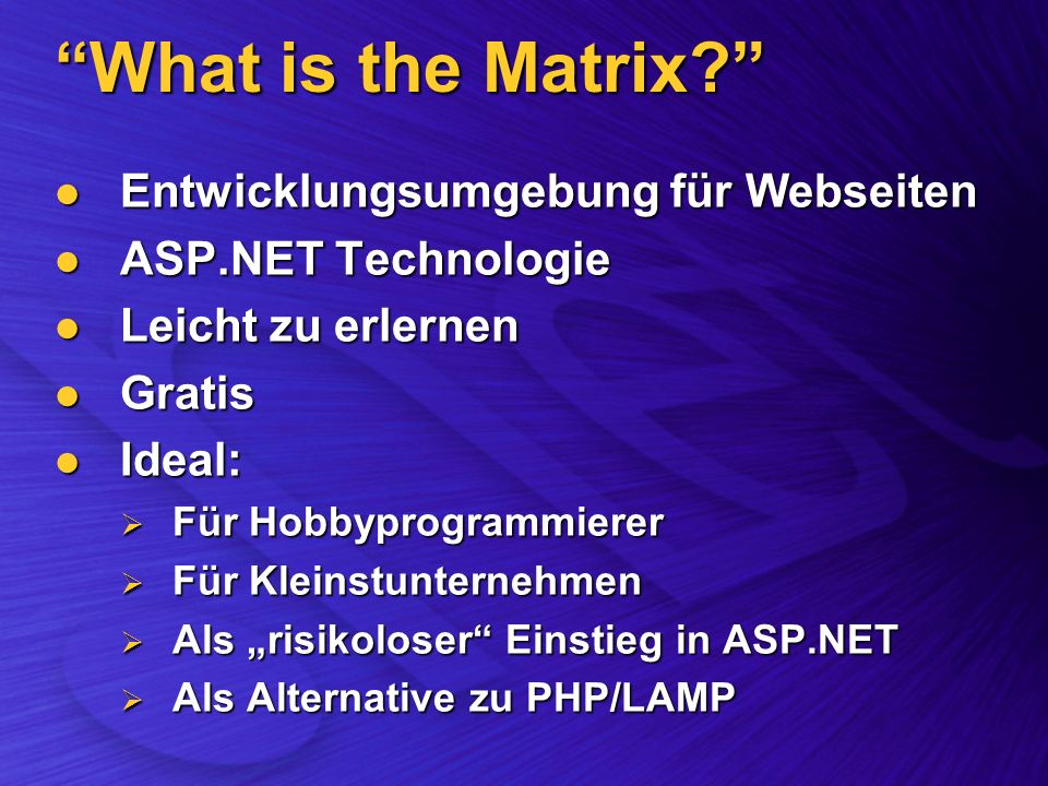 What is the Matrix.