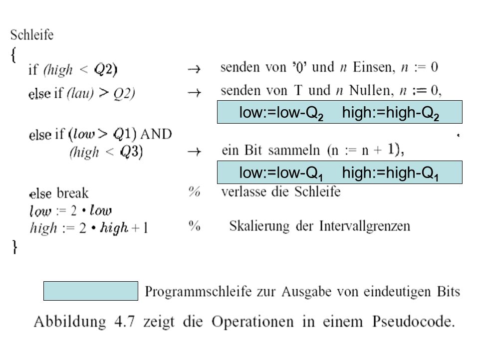 low:=low-Q 2 high:=high-Q 2 low:=low-Q 1 high:=high-Q 1