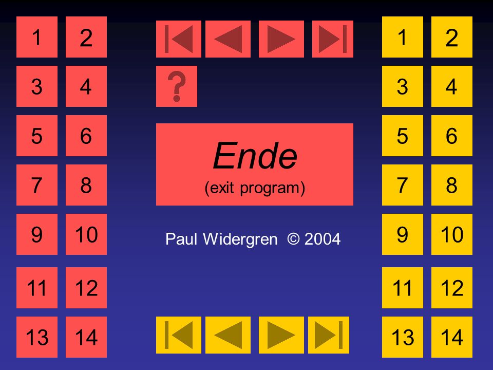 Ende (exit program) Paul Widergren ©