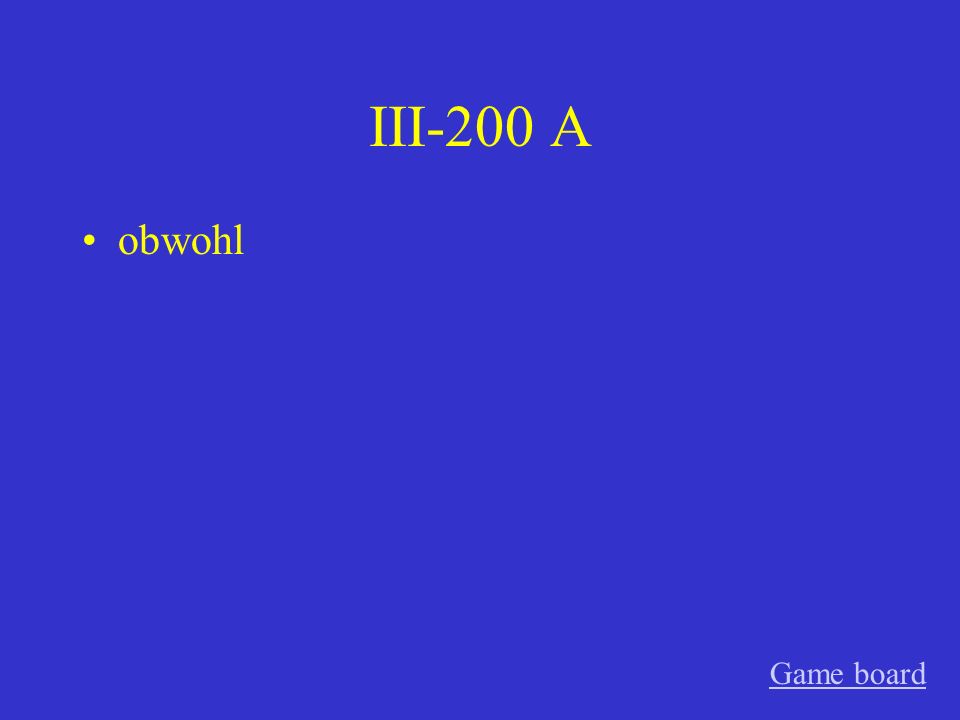 III-100 A ob Game board