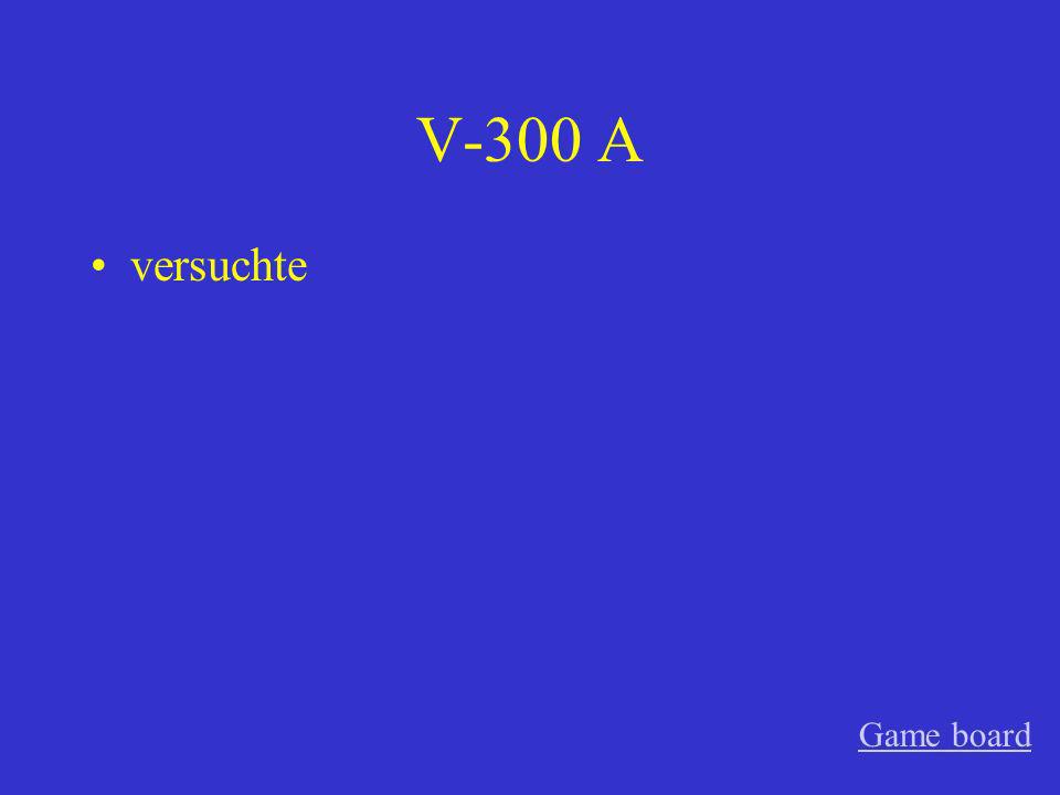 V-200 A die Anweisung Game board