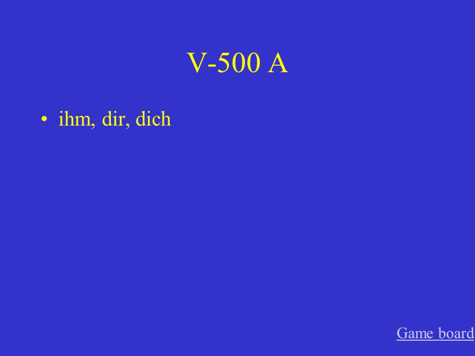 V-400 A ihr, einen Game board
