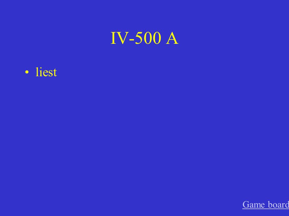 IV-400 A Spielt Game board