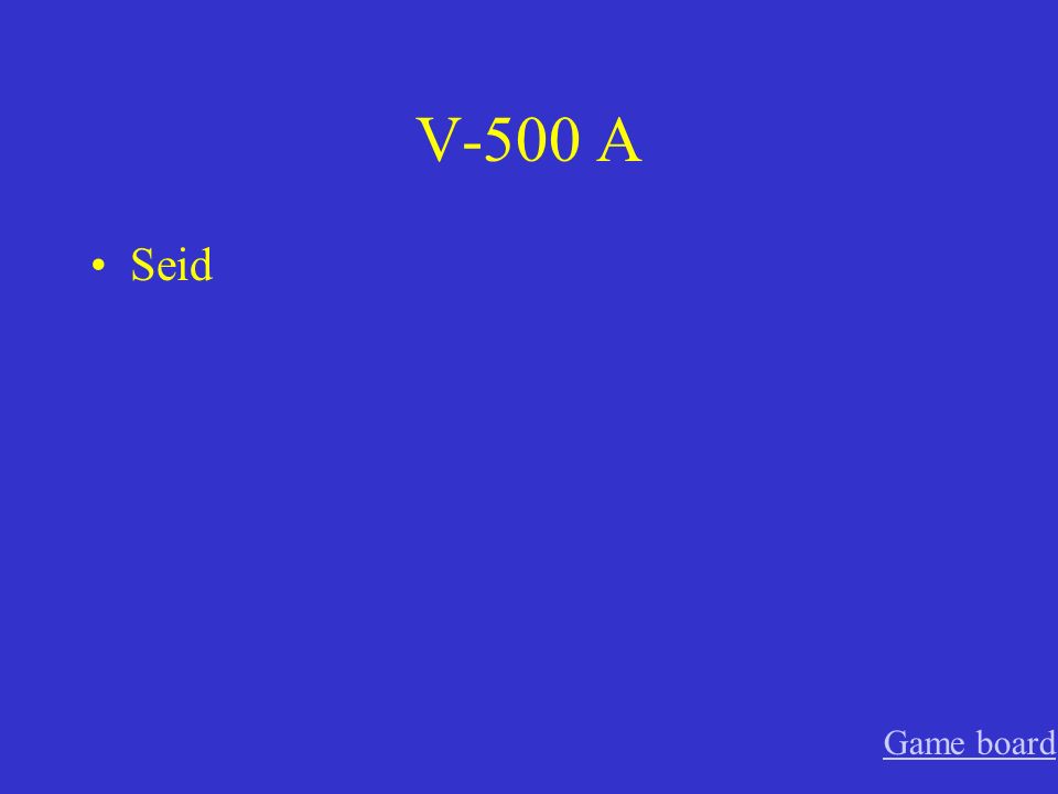 V-400 A fragt Game board