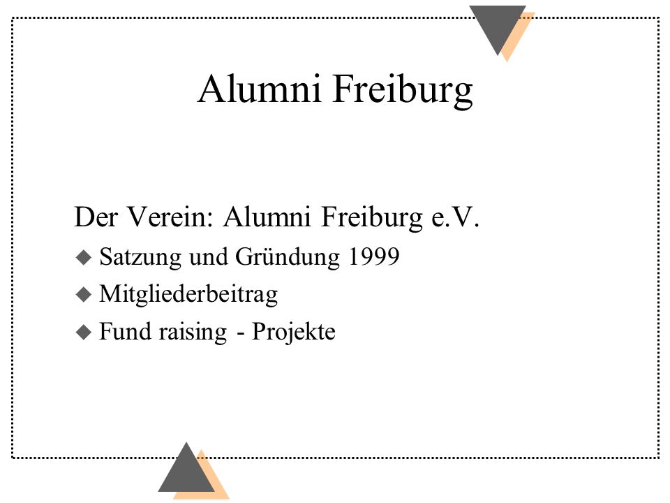 Alumni Freiburg Der Verein: Alumni Freiburg e.V.