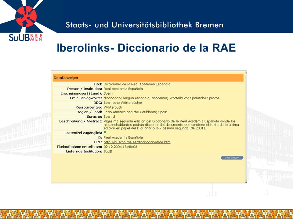 Iberolinks- Diccionario de la RAE