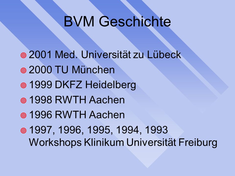 BVM Geschichte 2001 Med.
