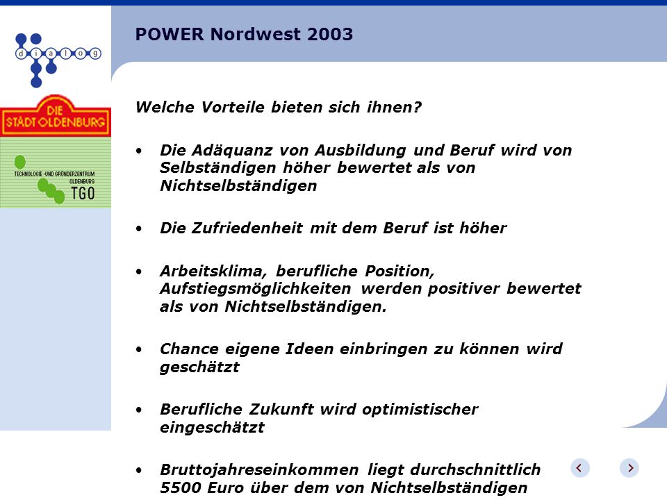 POWER Nordwest 2003 Welche Vorteile bieten sich ihnen.