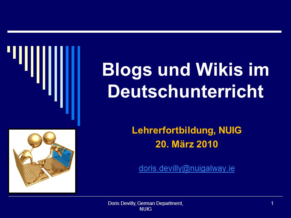 Blogs und Wikis im Deutschunterricht Lehrerfortbildung, NUIG 20.