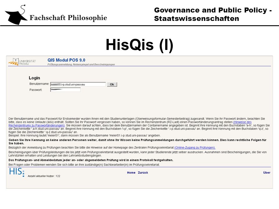 Governance and Public Policy - Staatswissenschaften HisQis (I)