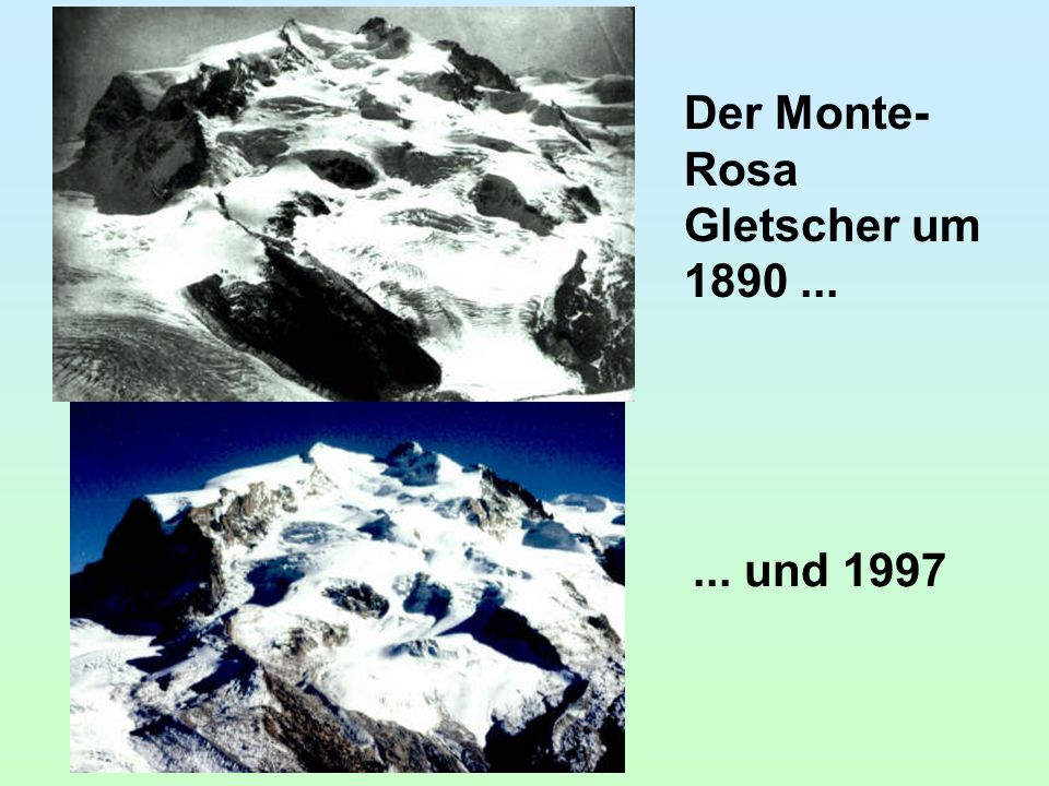 Der Monte- Rosa Gletscher um und 1997