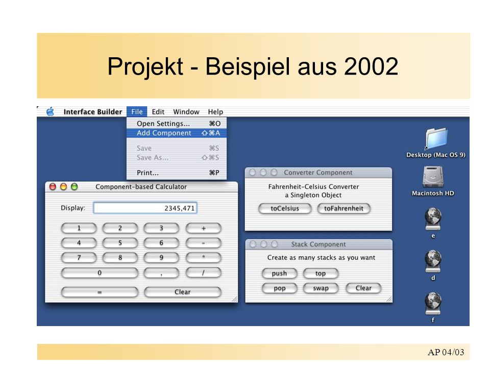 AP 04/03 Projekt - Beispiel aus 2002