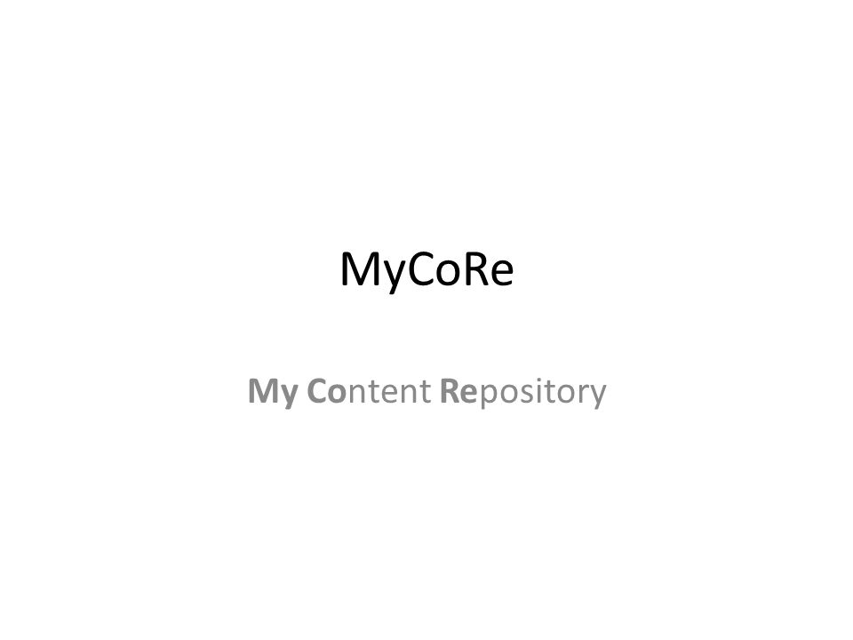 MyCoRe My Content Repository