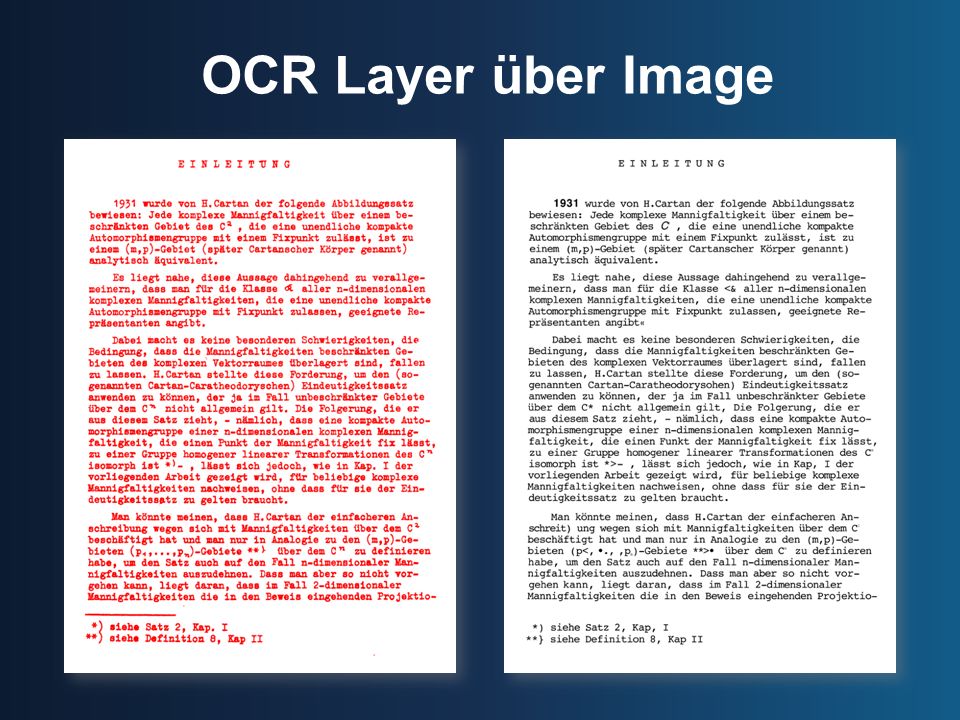 OCR Layer über Image