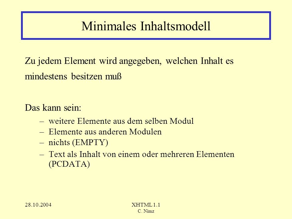 XHTML 1.1 C.