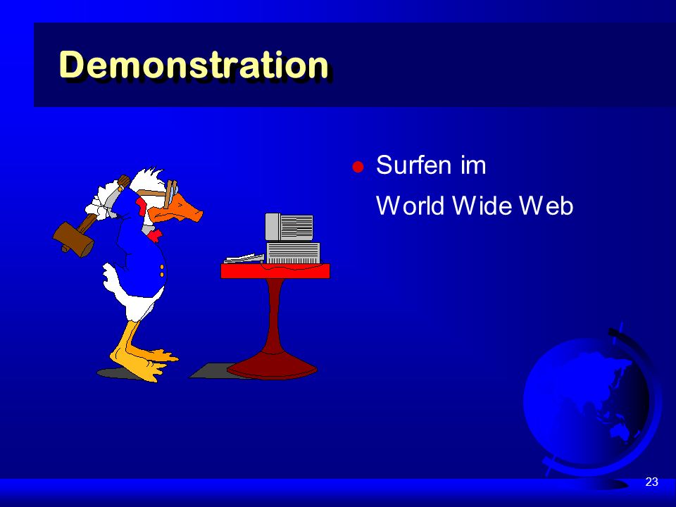 23 Surfen im World Wide Web Demonstration