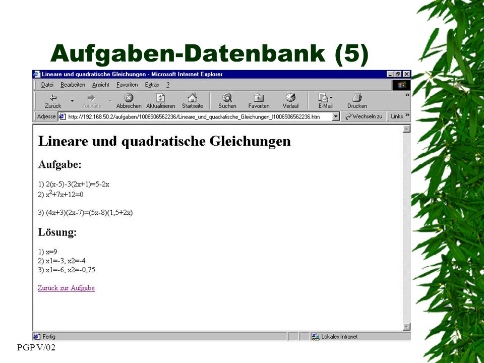 PGP V/02 Aufgaben-Datenbank (5)