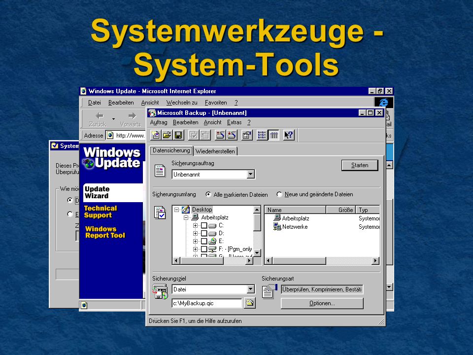 Systemwerkzeuge - System-Tools