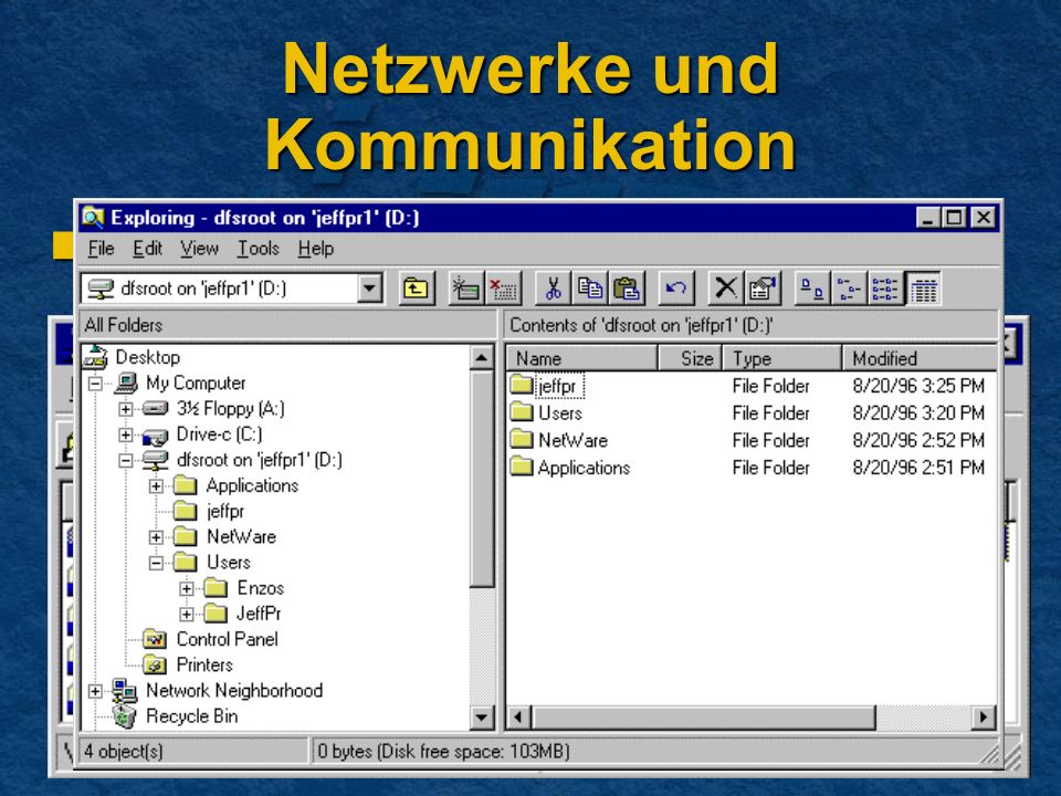 Netzwerke und Kommunikation Dfs (Distributed File System) Dfs (Distributed File System)